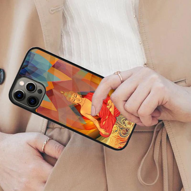 Buddha with Lotus Magnetic Phone Case For APPLE iPhone 17 Air 16 14 13 12 Pro Max 15 Plus Wireless Charge With MagSafe Cover