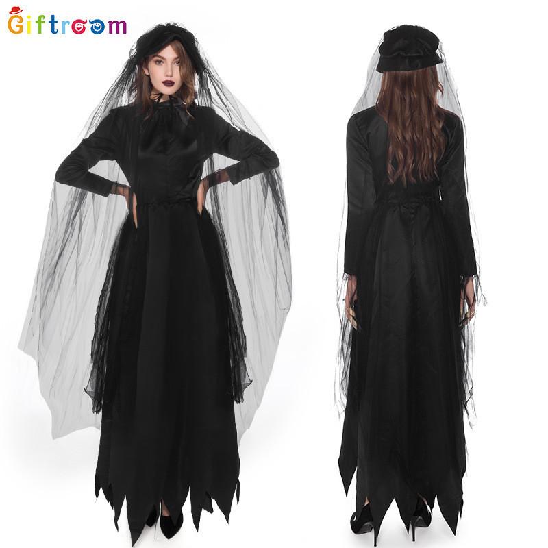 

Стильное платье-плащ темной ведьмы размера плюс для женских выступлений и сценических шоу WP10142,XL