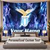 Custom Name Text Tapestry Lazio FC Personalized Polyester Wall Tapestry For Bedroom And Room