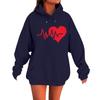 Women's Loose Comfortable Casual Fashionable Love Printed Long Sleeved Sweatshirt