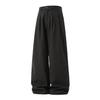 Heren Katoenen Casual Broek Losse Rechte Pijp Dubbele Plooizakken