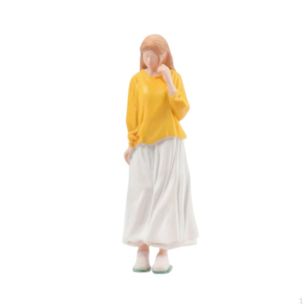 1/64 Miniature Woman Figurine HandhandPainted Female Figure with Standing Pose Scale