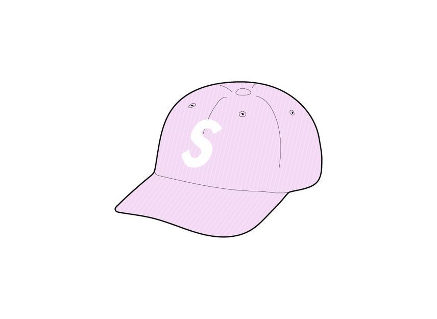 Supreme Corduroy S Logo 6-Panel Light Purple One-Size