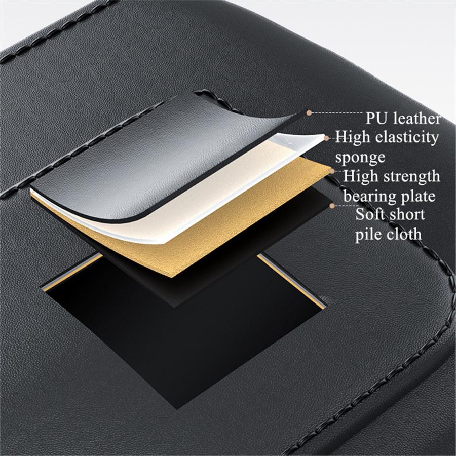 PU Leather Car Console Side Seat Gap Filler Front Seat Organizer for Cellphone Key Coins Stop Dropping between Seats Black