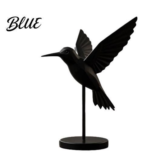Geometric Low-Poly Hummingbird Figurine Figurine 3D Printed Modern Statue