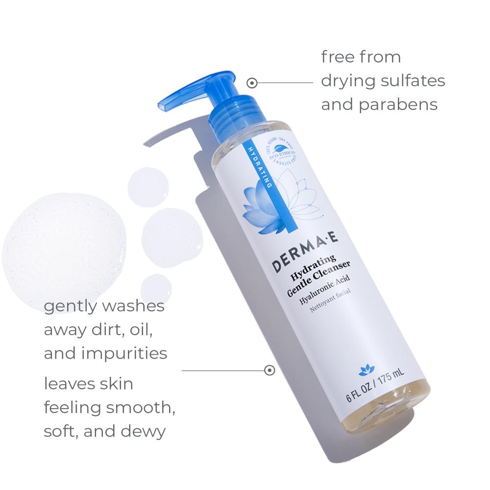 DErma E Hydrating gEntlE clEansEr With Hyaluronic Acid 6.0 Oz