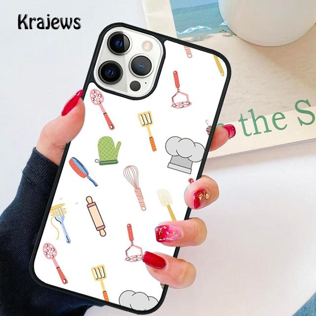 Baking Cooking Utensils Chef soft Phone Case Cover For iPhone 17 Air 16 15 14 plus 12 13 pro max coque Fundas
