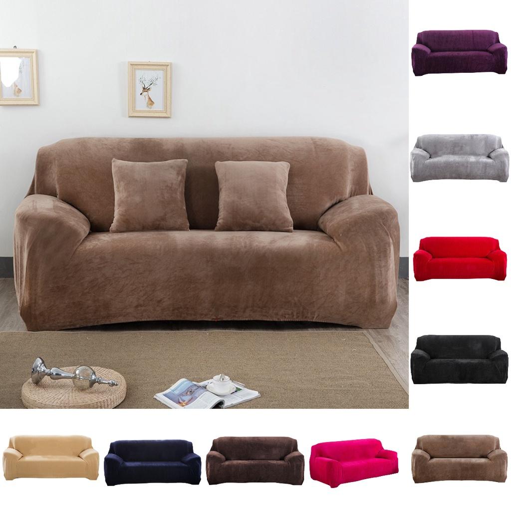 Wholesale Plush Sofa Cover Full Coverage Anti-slip Thick Single/three-person Amazon/wish/cross-border Hot
