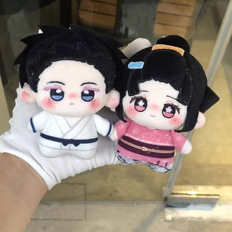 10 Cm Anime Doll Kawaii Cartoon Kamado Tanjiro Kanroji Mitsuri Tomioka Giyuu Cotton Doll Fans Love Keychains Bag Pendent Gifts