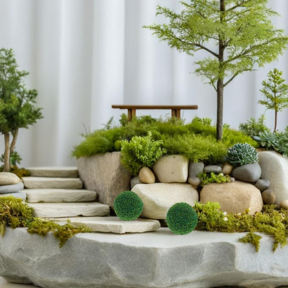 5Pcs Artificial Topiary Ball Fake Greenery Spheres 1.2cm Home Wedding Garden Indoor Outdoor Decor Faux Plant Round Hanging Grass