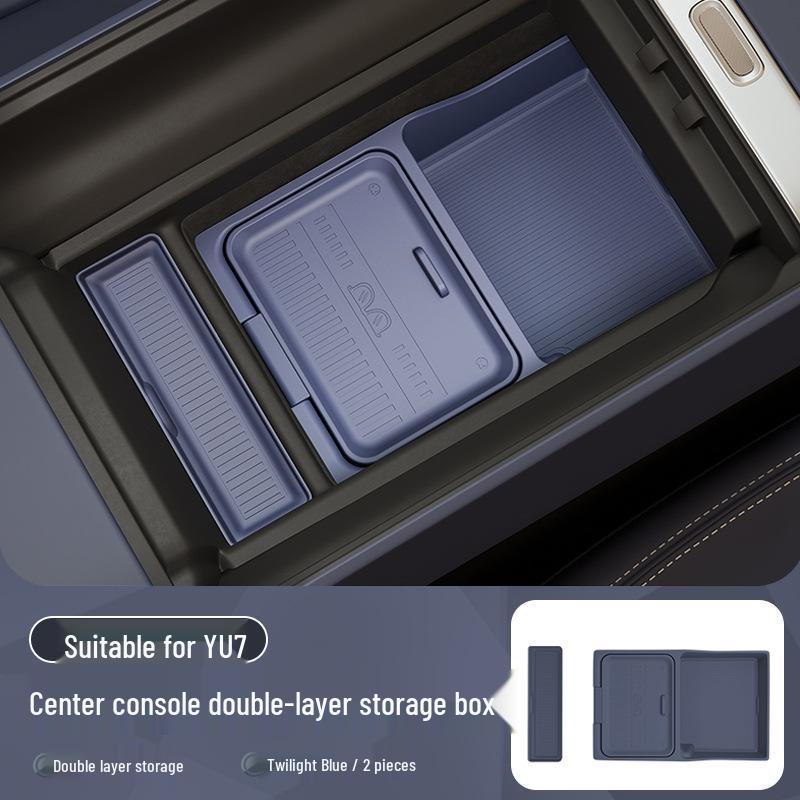 Xiaomi YU7 Armrest Box Silicone Pad & Storage Organizer for Car Interior