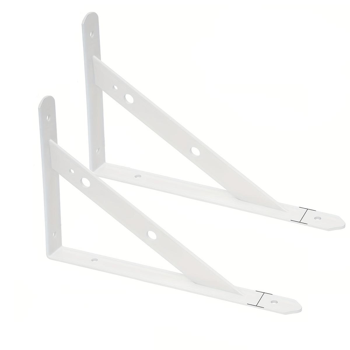 

15,75x9,65 дюйма, 2 шт., Прочные кронштейны для полок, Навесные полки, Белые треугольные кронштейны для полок, Угол 90 градусов, Крепление к стене 8 inch