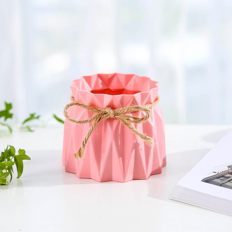 Mehrfarbige Nordisch Moderne Imitationskeramik Plastikvase Hochzeit Geburtstag Kunst Heim Wohnzimmer Dekoration Blumenarrangement