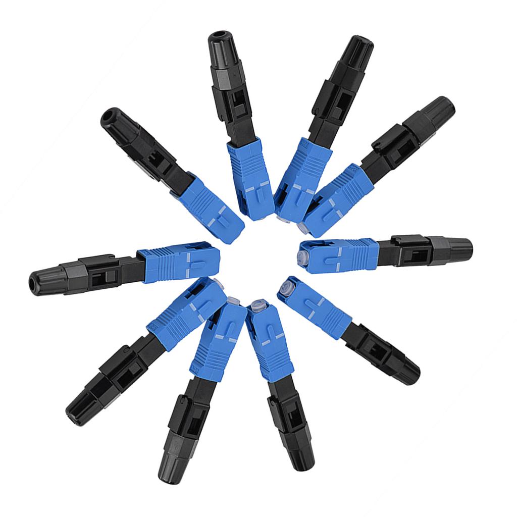 10pcs Lot SC UPC Optic Fiber Quick Connector Fast Adapter Single Mode for FTTH ODF