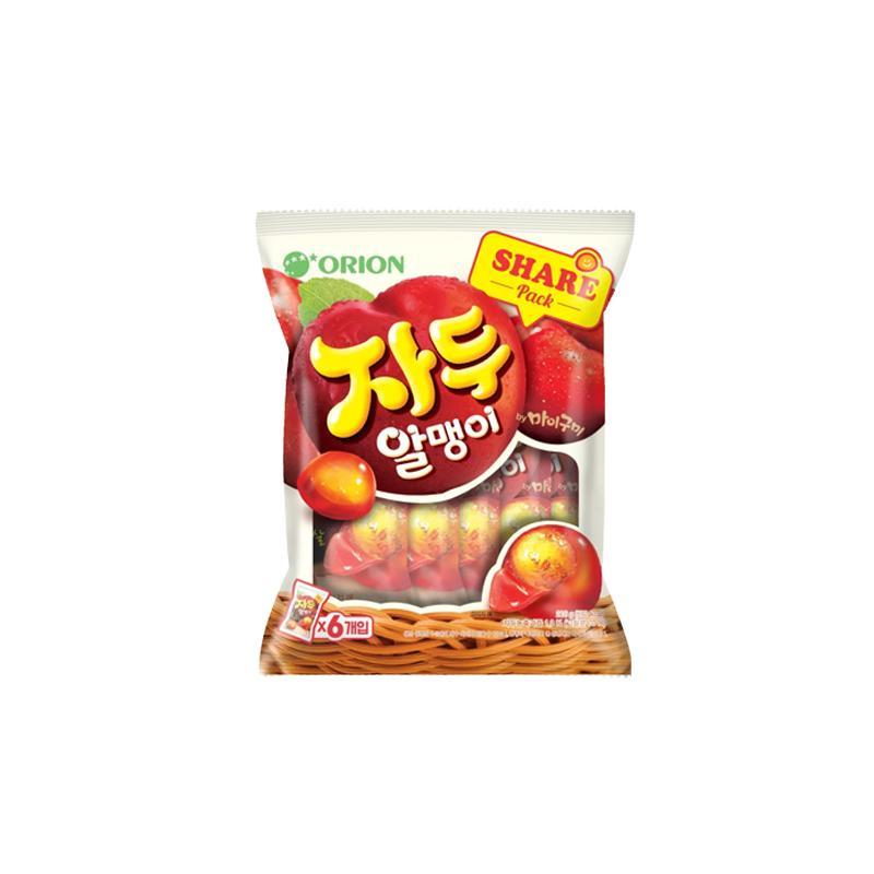 Orion Fruit Core Jelly – 6 Flavors (Lychee, Grape, Green Kiwi, Plum, Mango, Golden Kiwi) / Korean Jelly, Kfood, Authentic Korean Food