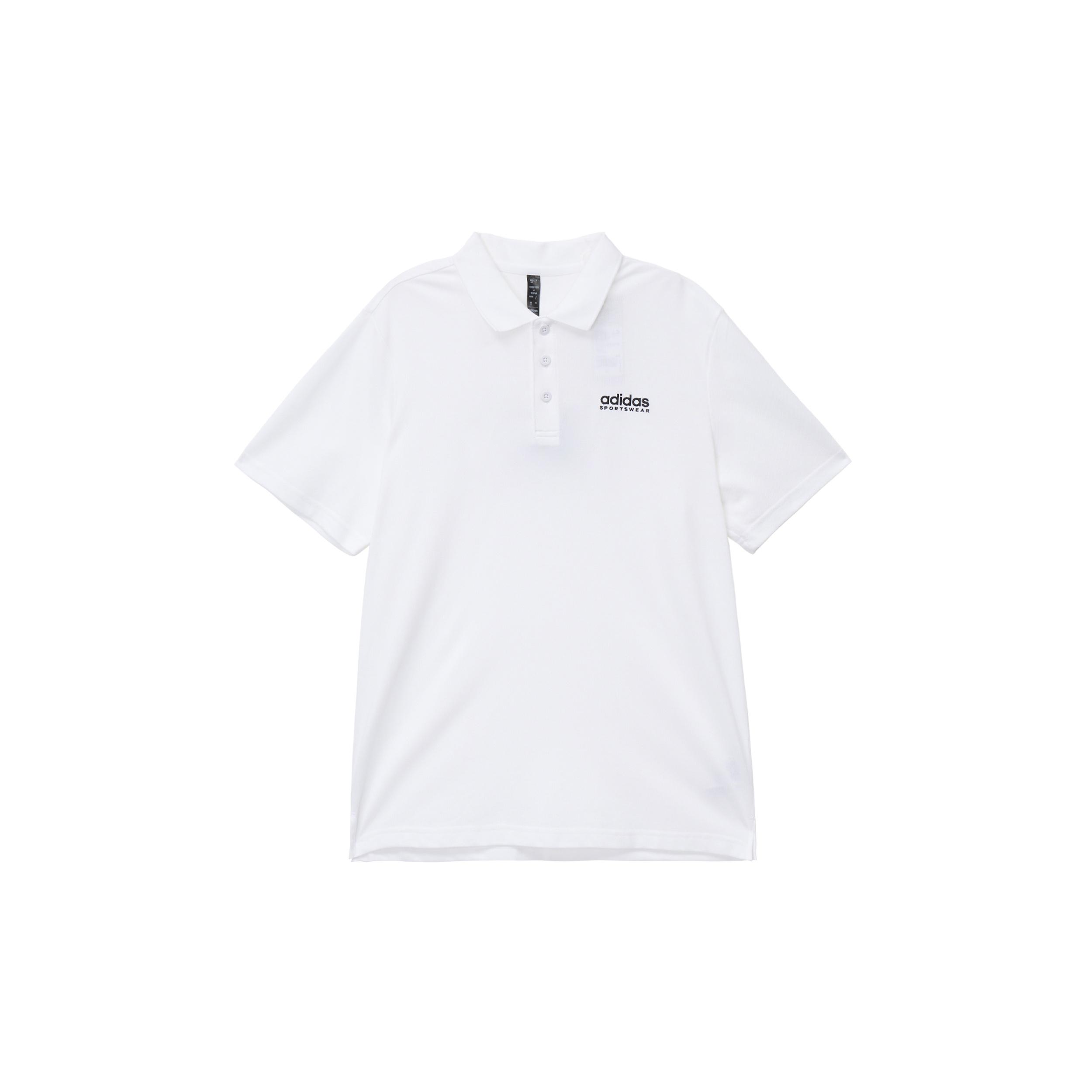 adidas Pique Solid Polo Shirt Asia Sizing White Men s JI9056 M