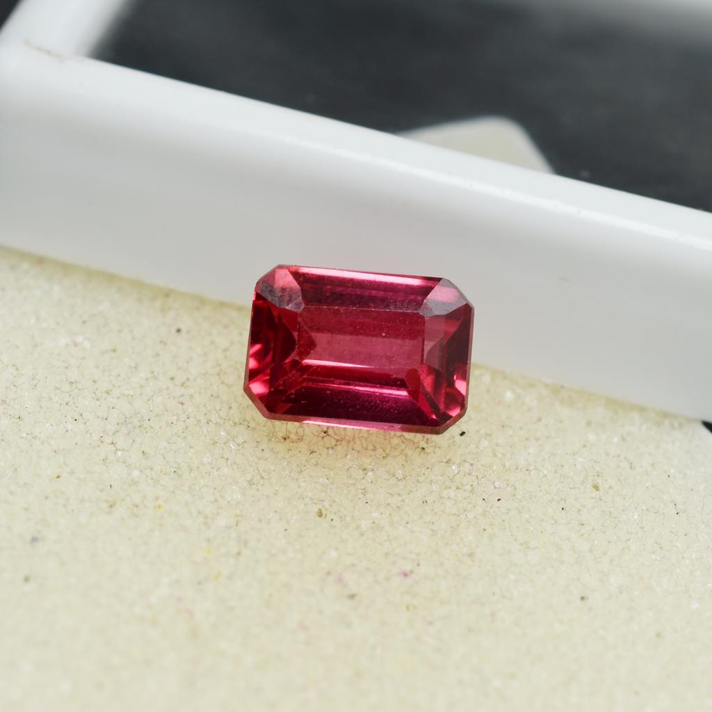 Excellent Emerald Cut 5.40 Ct Natural Pink Ruby Loose Gemstone CERTIFIED