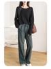 100% Reine Baumwolle Damen Strickpullover - Zart, Hautfreundlich, Lockere Passform, Übergröße, Frühling/Herbst Stil