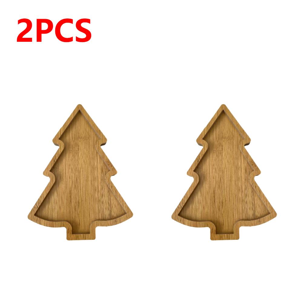 1-5 STÜCK Holz Weihnachtsgeschirr Charcuterie Restaurant Dessertbrett Weihnachtsbaum Tablett Teller für Essen Vorspeisen Desserts Snacks