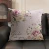Rose Plaid Print Cushion Cover Linen Organic Fabric DoubleSided Printing Sofa Breathable Home Decor Gift Pillow Case
