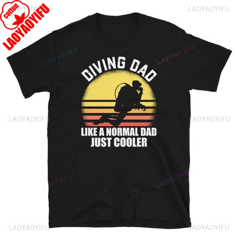 Diving Dad Man Tshirt Scuba Diving Gift Gift for Diver Scuba Diver Gift Shortsleev Oneck Graphic T Shirts Cotton Anime Tops S
