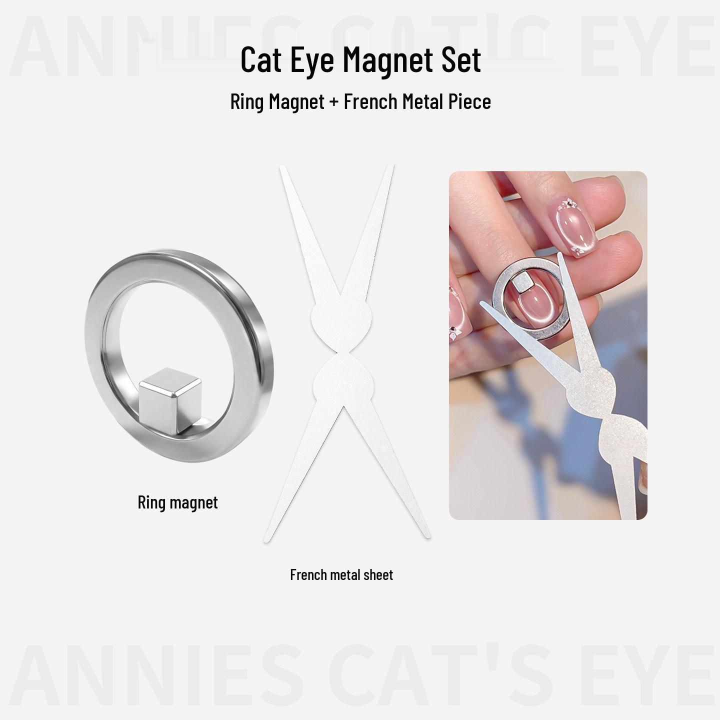 Net Red Superconducting Magnetic Cat Eye Gel with Strong Magnet Ring Magnet + Double-Ended Iron Piece