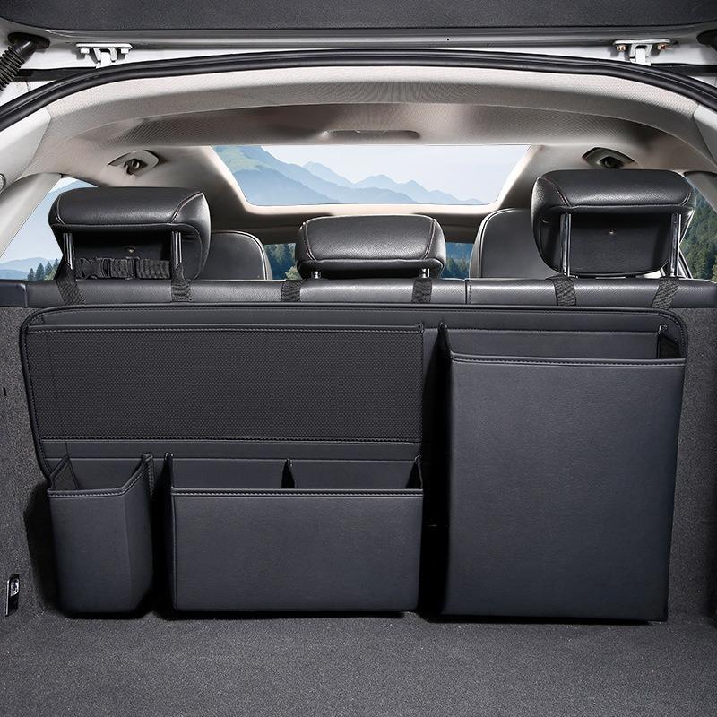 Universal Car Trunk Hanging Storage Bag Back Seat Large Capacity Artificial Leather Multi-pocket Car Trunk Storage Bag Organizer