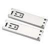 2pcs Silver Drawer Slides Side Mount Telescoping Sliding Rails Mini Heavy Duty Slides Cabinets