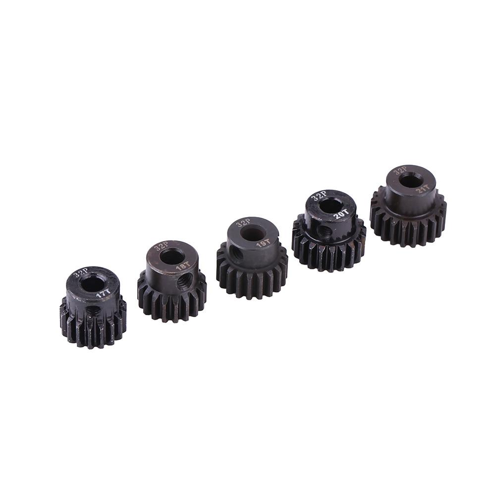 5pcs 32DP Cent5mm 17T 21T Steel Motor Gears Parts Set for 1 8 RC Car Motor