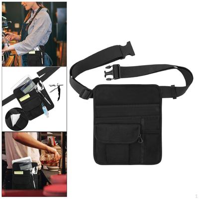 Restaurant Waiter Waist Money Pouch Multi Pockets for KTV Bars Discos Cafes