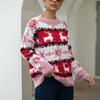 Women Christmas Sweater Long Sleeve   Printed Knitting Sweater Tops