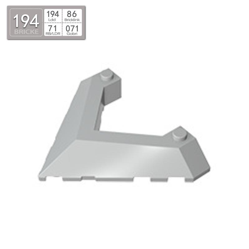 BRICKE 22390 - 6x8 Slope Wedge Block Compatible with LEGO MOC Parts 50g (~11 pieces)