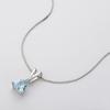Women Pendant S Tone 7 *7Mm Natural Topaz Stone Pendant Jewelry Ladies Amethyst Pendant Necklace PendantFashion Pendant