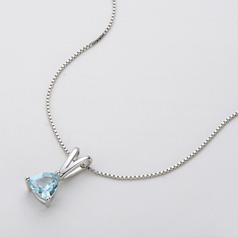 Women Pendant S Tone 7 *7Mm Natural Topaz Stone Pendant Jewelry Ladies Amethyst Pendant Necklace PendantFashion Pendant