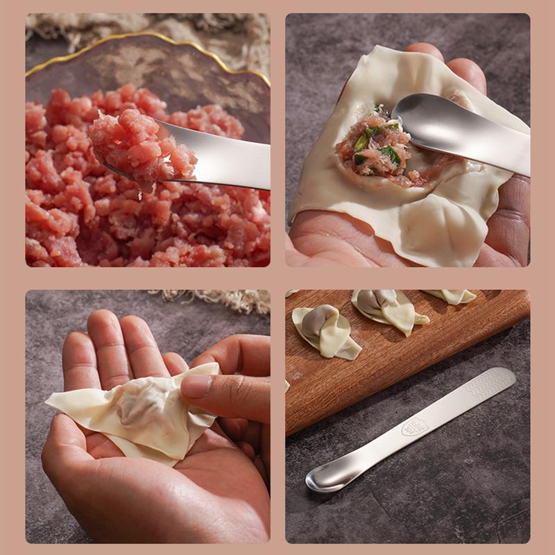 Łyżki do nadzienia pierogów ze stali nierdzewnej Łyżka do robienia pierogów ze stali nierdzewnej Rozprowadzacze do masła i dżemu Łyżka do nadziewania Wontonów