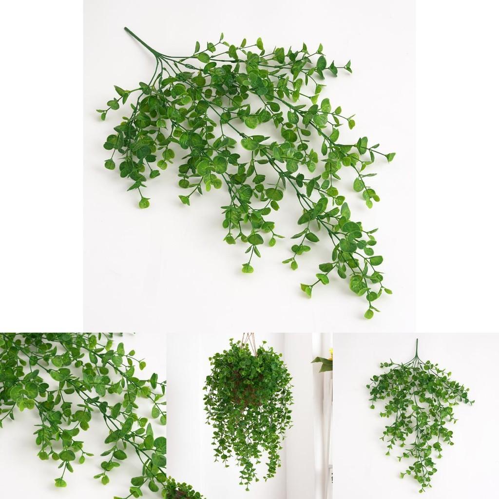 Artificial Eucalyptus Wall Hanging With 5 Fork Round Leaves For Home Decor And Photography Props