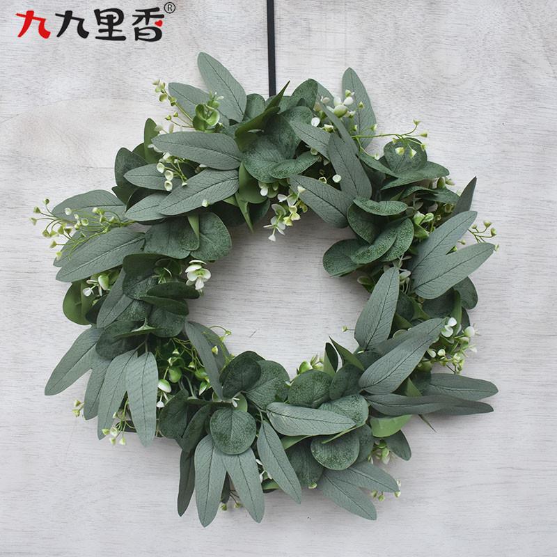 Prinzessin Girlande Simulationsgirlande Türdekoration Eukalyptusblattgirlande Eukalyptustür