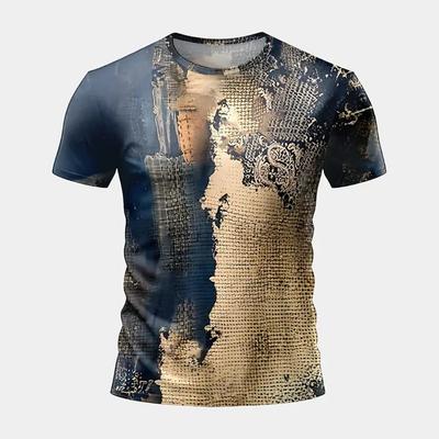 Funny Graphic Print Men's T-shirt Summer Round Neck Casual Short Sleeve Top Male Outdoor Fashion Oversize Clothing