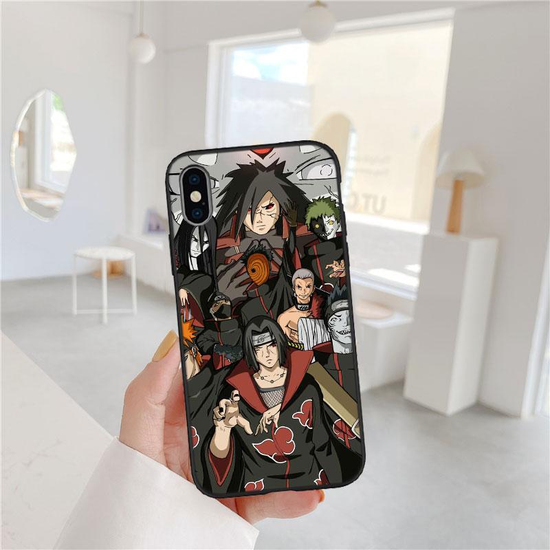 PP5 Anime Naruto Akatsuki Soft Shell Phone Case for Redmi Note 10 11 12 Pro Max 10S 10C 10T 11A 11S 12S 12C