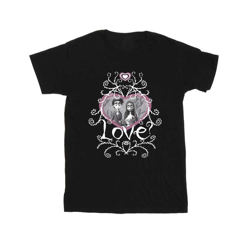 Corpse Bride Mens Love Heart Frame Cotton T-Shirt