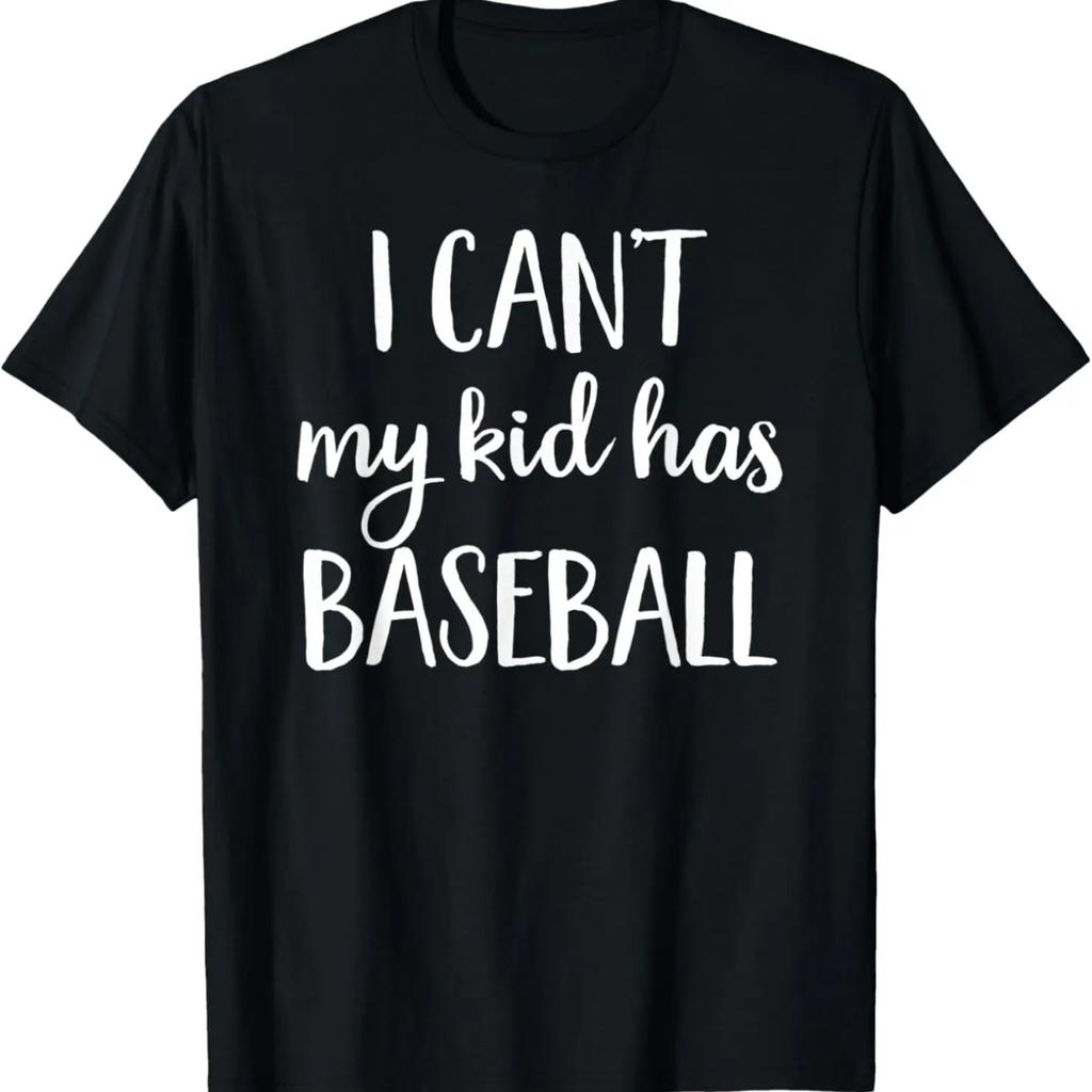 Baseball Mama und Papa Lässige Oberteile mit Buchstabenaufdruck T-Shirt