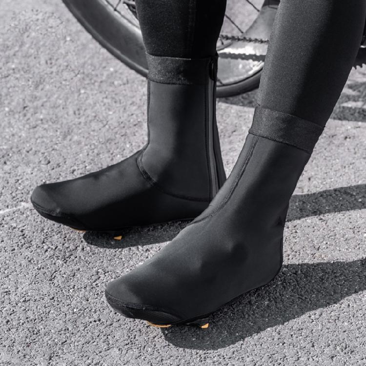 1 Pair Night Riding Safety Cycling Shoe Cover Waterproof Design Elastic Cuff Convenient On Off Reflective Night Safety