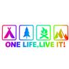 Naklejka odblaskowa na samochód Uniwersalna naklejka na samochód Motocykl Body One Life Live It English Naklejka na okno samochodu Wzór kempingowy Naklejka odblaskowa