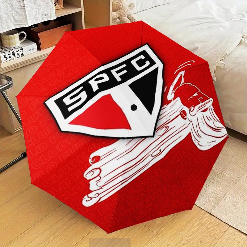 1PC Spfc Team Crest Design Printed Umbrella Folding umbrella, automatic umbrella 8-Frame for Travel, camping Fan gifts Christmas Gifts