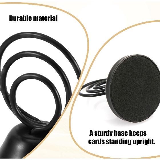 12Pcs Table Number Holders, Metal Black Finish Wire Picture Stands Name Menu Clips Place Card/ Memo/Photo Table Sign Holders for Wedding Party Office