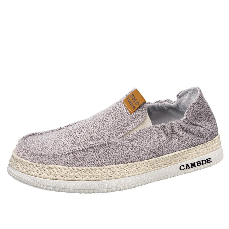 Casual Men's Shoes with Lazy Canvas Shoes Summer Foot Cover Soft Sole Comfortable Breathable Cloth Shoes