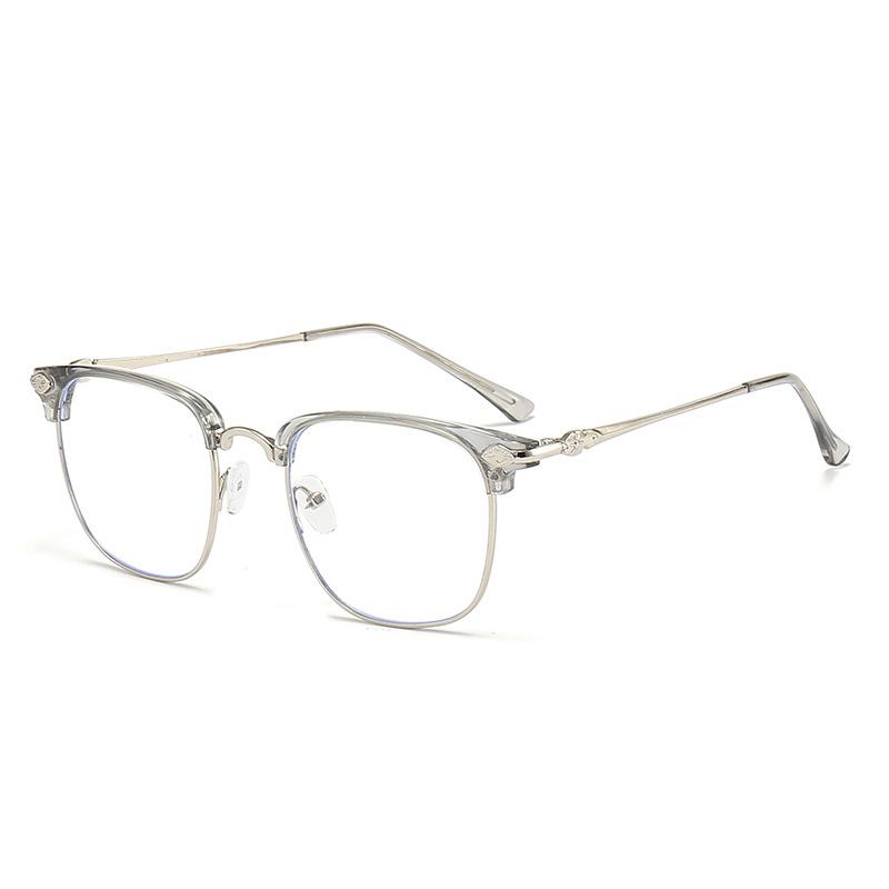

Designer Vintage Square Anti-blue Light Glasses For Women Men Retro Metal Half Frames Office Computer Goggle Eyeglasses