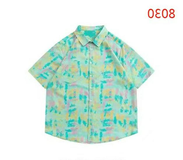 Hong Kong Style Vintage Sunflower Floral Shirt - Unisex Casual Short Sleeve