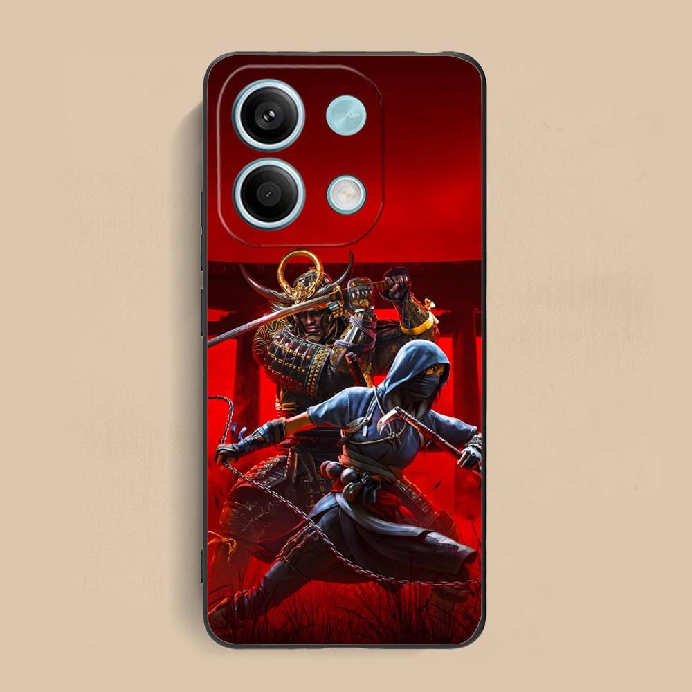 Assassin Shadow Handyhülle für Xiaomi Redmi Note 14 13 12 11 10 9 S A Pro Plus Lite 5G Schwarze Abdeckung Handys Smartphone