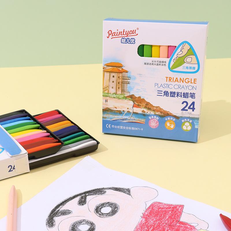 12/18/24/36 Culori Creioane de Plastic Ne-murdărește Mâinile Lavabile și Ștergătoare Creioane Colorate Pictură Copii Materiale Școlare de Birou